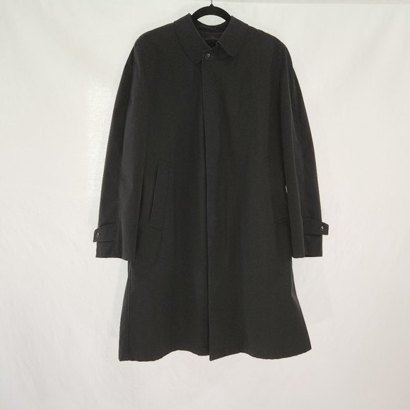 Alligator Other - VINTAGE Alligator Coach Black Trench Coat Size 38R Cotton Blend Exc. Condition!